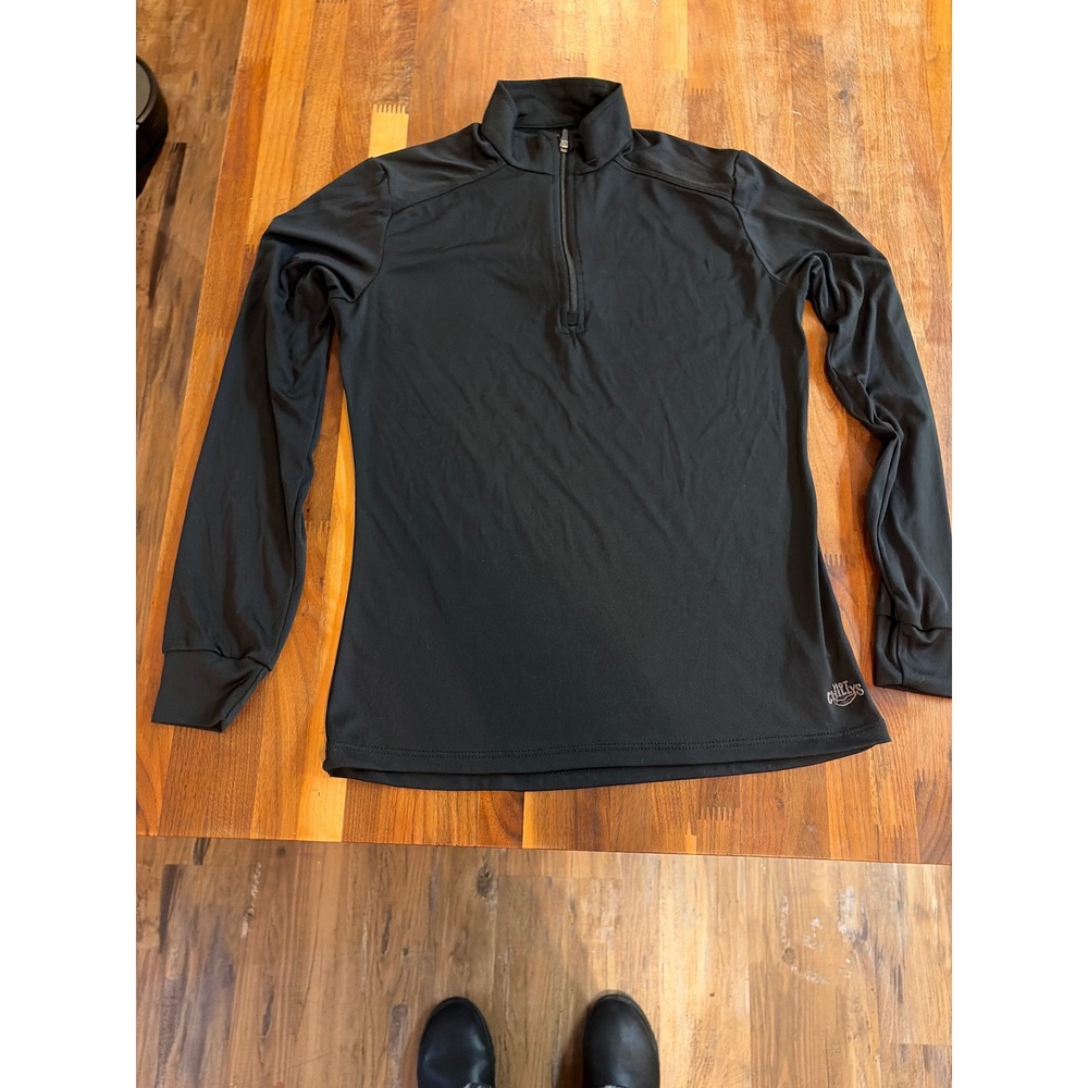 Hot Chillys Womens Black Quarter Zip Base Layer Thermal Top HC3052 Small
